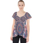 Pattern Nature Lace Front Dolly Top