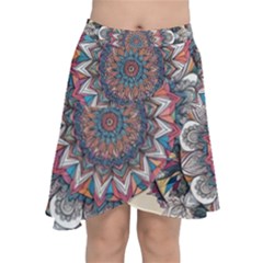 Chiffon Wrap Front Skirt 