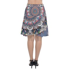 Chiffon Wrap Front Skirt 