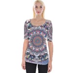 Pattern Nature Wide Neckline T-Shirt