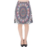 Pattern Nature Velvet High Waist Skirt