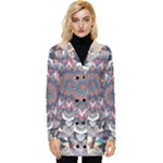 Pattern Nature Button Up Hooded Coat 