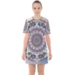 Pattern Nature Sixties Short Sleeve Mini Dress