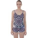 Pattern Nature Tie Front Two Piece Tankini