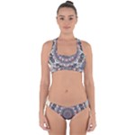 Pattern Nature Cross Back Hipster Bikini Set