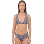 Pattern Nature Double Strap Halter Bikini Set