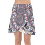 Pattern Nature Wrap Front Skirt