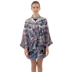 Long Sleeve Satin Kimono 