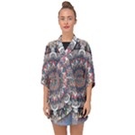 Pattern Nature Half Sleeve Chiffon Kimono