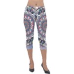 Pattern Nature Lightweight Velour Capri Leggings 