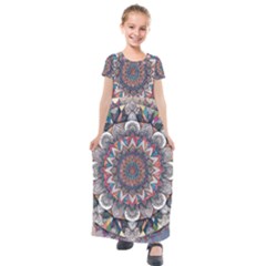 Kids  Short Sleeve Maxi Dress 