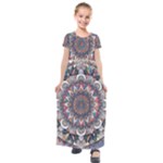 Pattern Nature Kids  Short Sleeve Maxi Dress