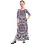 Pattern Nature Kids  Quarter Sleeve Maxi Dress