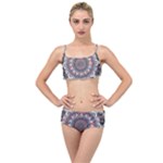 Pattern Nature Layered Top Bikini Set