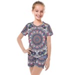 Pattern Nature Kids  Mesh T-Shirt and Shorts Set