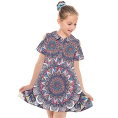 Kids  Short Sleeve Shirt Dress 