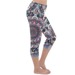 Lightweight Velour Capri Yoga Leggings 