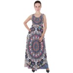 Pattern Nature Empire Waist Velour Maxi Dress