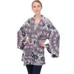 Pattern Nature Long Sleeve Velvet Kimono 