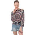 Pattern Nature Banded Bottom Chiffon Top