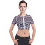 Pattern Nature Short Sleeve Cropped Jacket