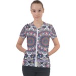 Pattern Nature Short Sleeve Zip Up Jacket