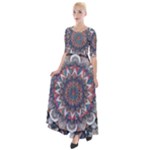 Pattern Nature Half Sleeves Maxi Dress