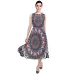 Pattern Nature Round Neck Boho Dress