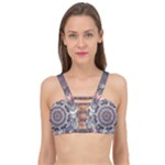 Pattern Nature Cage Up Bikini Top