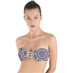 Pattern Nature Twist Bandeau Bikini Top