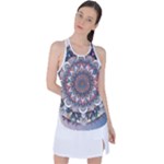 Pattern Nature Racer Back Mesh Tank Top