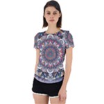 Pattern Nature Back Cut Out Sport T-Shirt