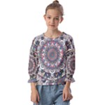 Pattern Nature Kids  Cuff Sleeve Top