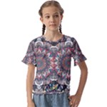 Pattern Nature Kids  Cuff Sleeve Scrunch Bottom T-Shirt