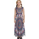 Pattern Nature Kids  Satin Sleeveless Maxi Dress