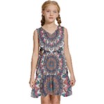 Pattern Nature Kids  Sleeveless Tiered Mini Dress