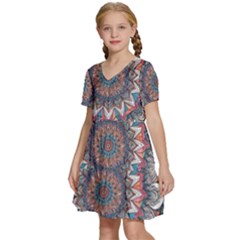 Kids  Short Sleeve Tiered Mini Dress 