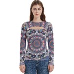 Pattern Nature Women s Cut Out Long Sleeve T-Shirt