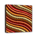 Waves Pattern Abstract Neutrals Mini Canvas 6  x 6  (Stretched)