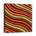 Waves Pattern Abstract Neutrals Mini Canvas 8  x 8  (Stretched)