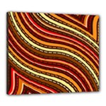 Waves Pattern Abstract Neutrals Canvas 24  x 20  (Stretched)