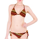 Waves Pattern Abstract Neutrals Classic Bikini Set