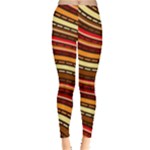 Waves Pattern Abstract Neutrals Everyday Leggings 