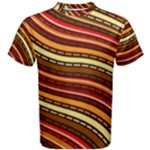 Waves Pattern Abstract Neutrals Men s Cotton T-Shirt