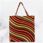 Waves Pattern Abstract Neutrals Grocery Tote Bag