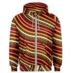 Waves Pattern Abstract Neutrals Men s Zipper Hoodie