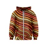 Waves Pattern Abstract Neutrals Kids  Zipper Hoodie