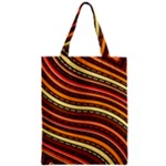 Waves Pattern Abstract Neutrals Zipper Classic Tote Bag