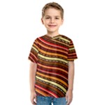 Waves Pattern Abstract Neutrals Kids  Sport Mesh T-Shirt