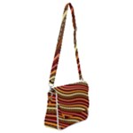 Waves Pattern Abstract Neutrals Shoulder Bag with Back Zipper